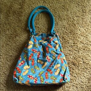 Colorful Flip Flop Pattern Women's Bag